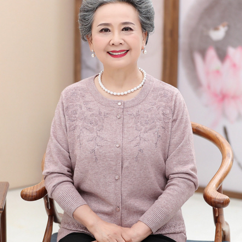 恒源祥中老年人秋装毛衣开衫女60岁70老人妈妈太太外套80奶奶装上,男装,中老年上装,淘宝优惠券,粉丝福利购,淘宝优惠卷