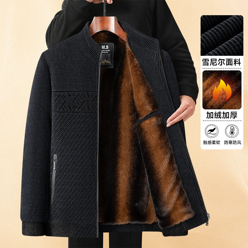 恒源祥男款冬季棉服新款加绒加厚中老年男士立领夹克外套休闲百搭,男装,中老年上装,淘宝优惠券,粉丝福利购,淘宝优惠卷