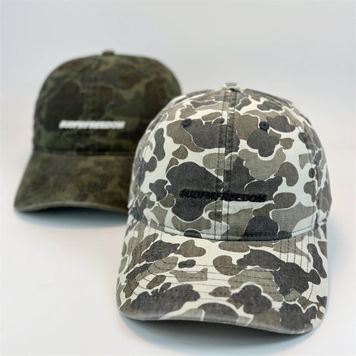 香港潮牌新款复古迷彩字母刺绣鸭舌帽韩版户外小众弯檐百搭美式情