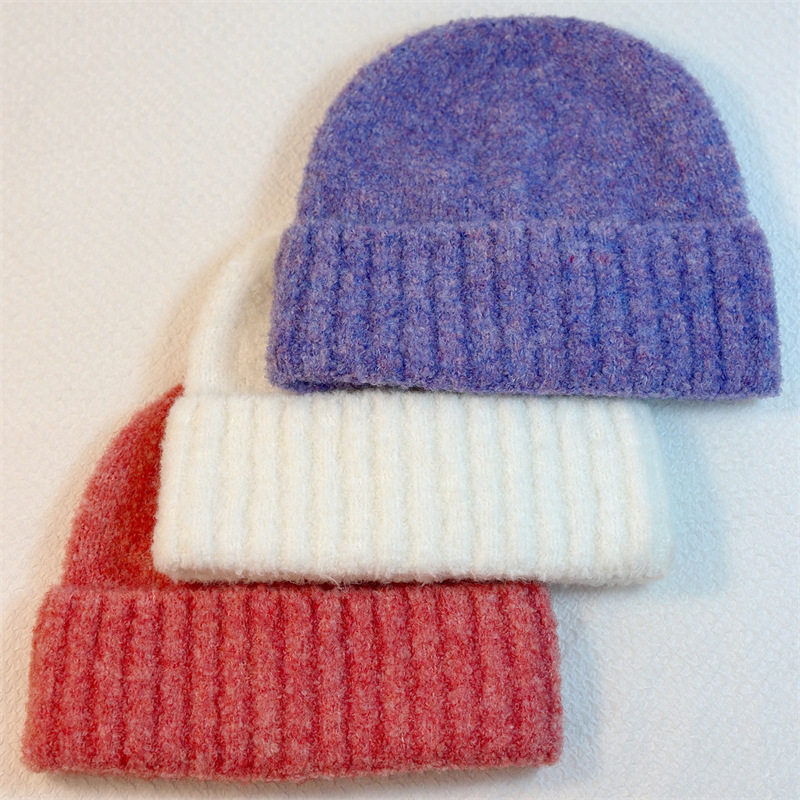 香港潮牌宽松版型显脸小毛线帽男女生同款冬季韩版大头围保暖针织