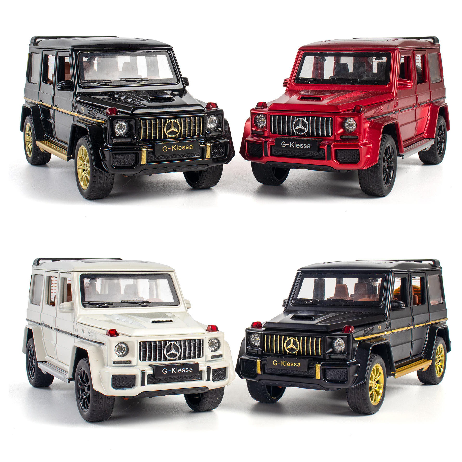 新款 抖音快手合金1：32G63带声光玩具越野汽车模型摆件