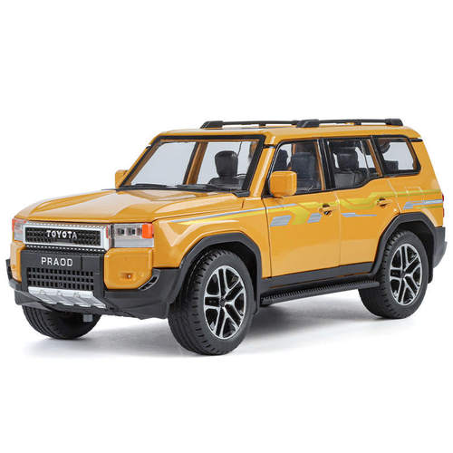 新款1:24普拉多LC250酷路泽越野合金车模型儿童声光玩具澄海