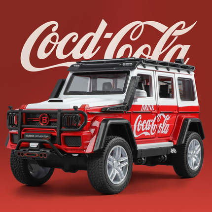 新款 [盒]1:24巴博斯大G可乐版避震开门合金声光模型儿童玩具汽车