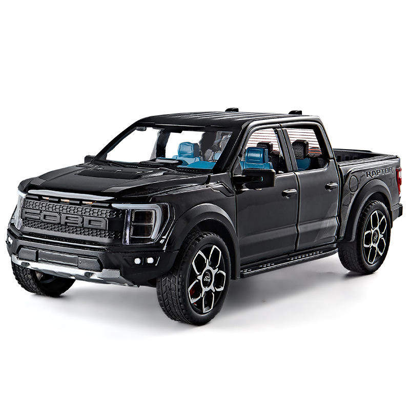 新款 1 20弗特猛禽F150合金车模型声光可开门越野俱乐部收藏摆件