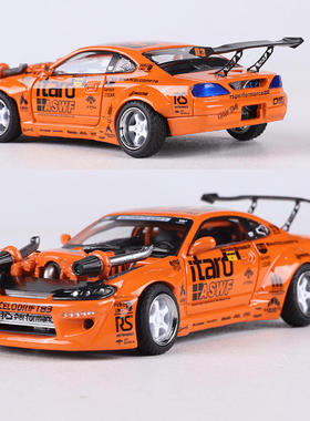 新款 YS 1:64爆改S15 4.0 V8发动机仿真合金汽车模型收藏清仓特价