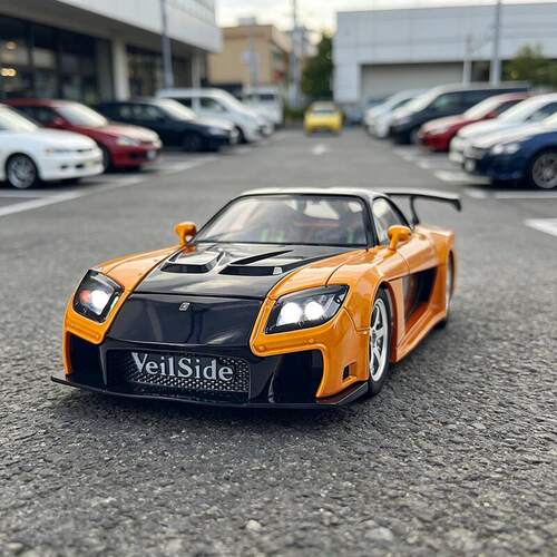新款 金丽方仿真RX-7 FD3S合金汽车模型声光儿童玩具跑车