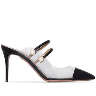 欧美时装凉鞋跨境尖头珍珠搭扣细跟外贸女鞋women sandals shoes