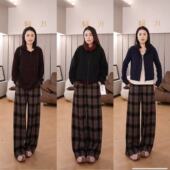 格子裤 长103秋季 Q240633 潇潇&时髦加分利器&全对图连衣裙用料