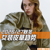 2026 27秋冬皮衣皮草面料色彩款 式 C366女装 服装 设计参考图片素材