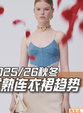 C316女装2025-26秋冬成熟系列连衣裙款式设计潮流趋势图片素材