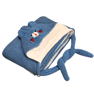 多功能午休斗篷工位办公室午睡毯披肩毛毯秋冬学生盖毯连帽小毯子