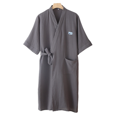 全棉绉纱吸水速干浴袍