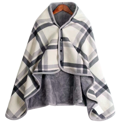 高密绒蓄热快披肩盖腿两用