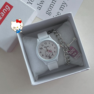 学院风手表女款小学生初中生2024新款高颜值只看时间防水女童女孩