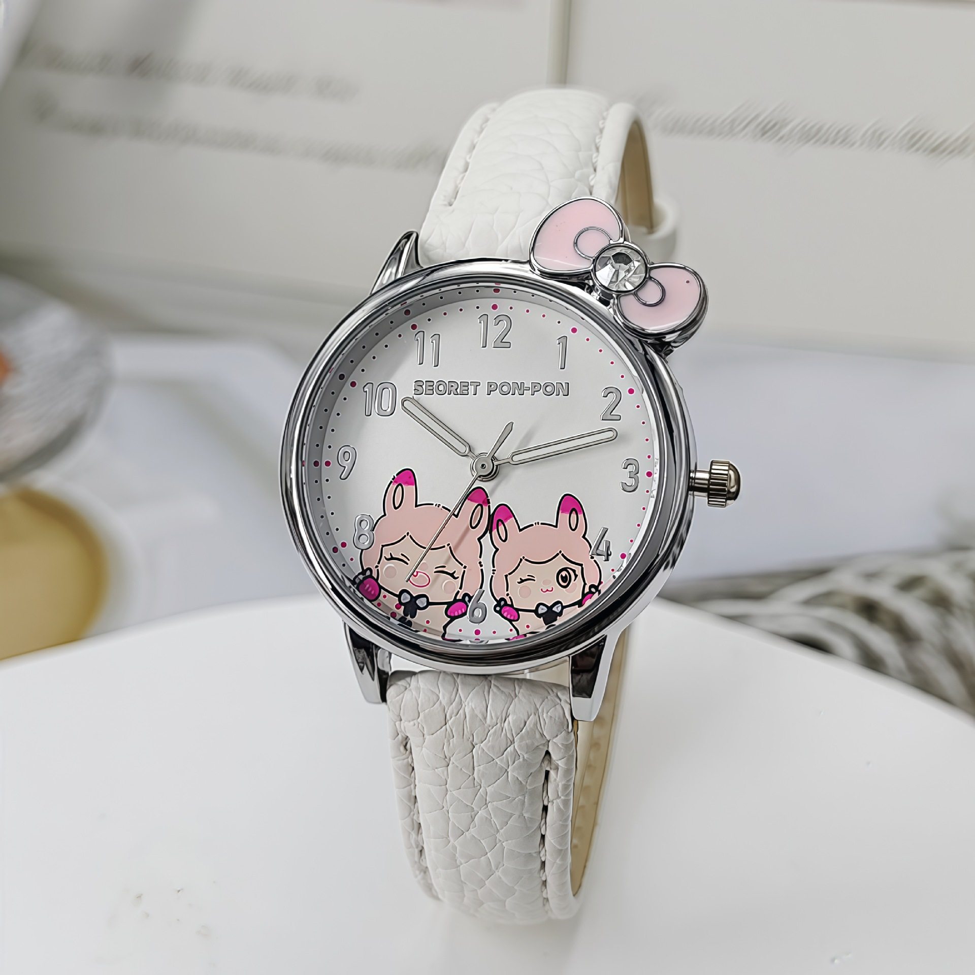 可爱甜美风初高中手表学生女款2025新款高颜值只看时间防水石英表