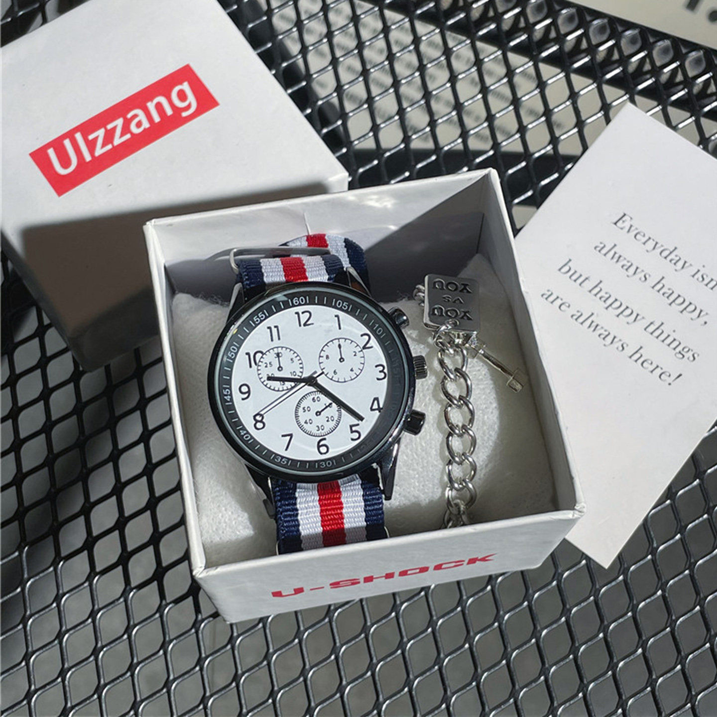 青少年运动手表男款学生初高中2025新款只看时间考试石英表帆布带