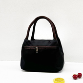 女款 2024新款 黑色妈妈手提包中年小巧精致布包妈咪上班防水手拎包