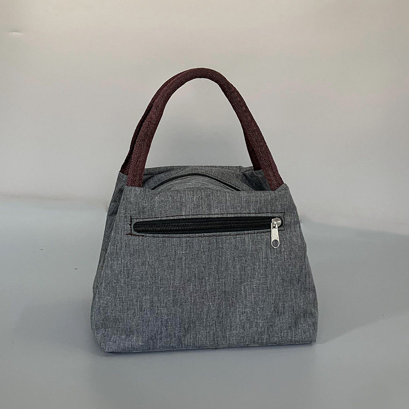 女士防水新款帆布拎包上班拉链款小巧精致手提包妈咪牛津布包轻便
