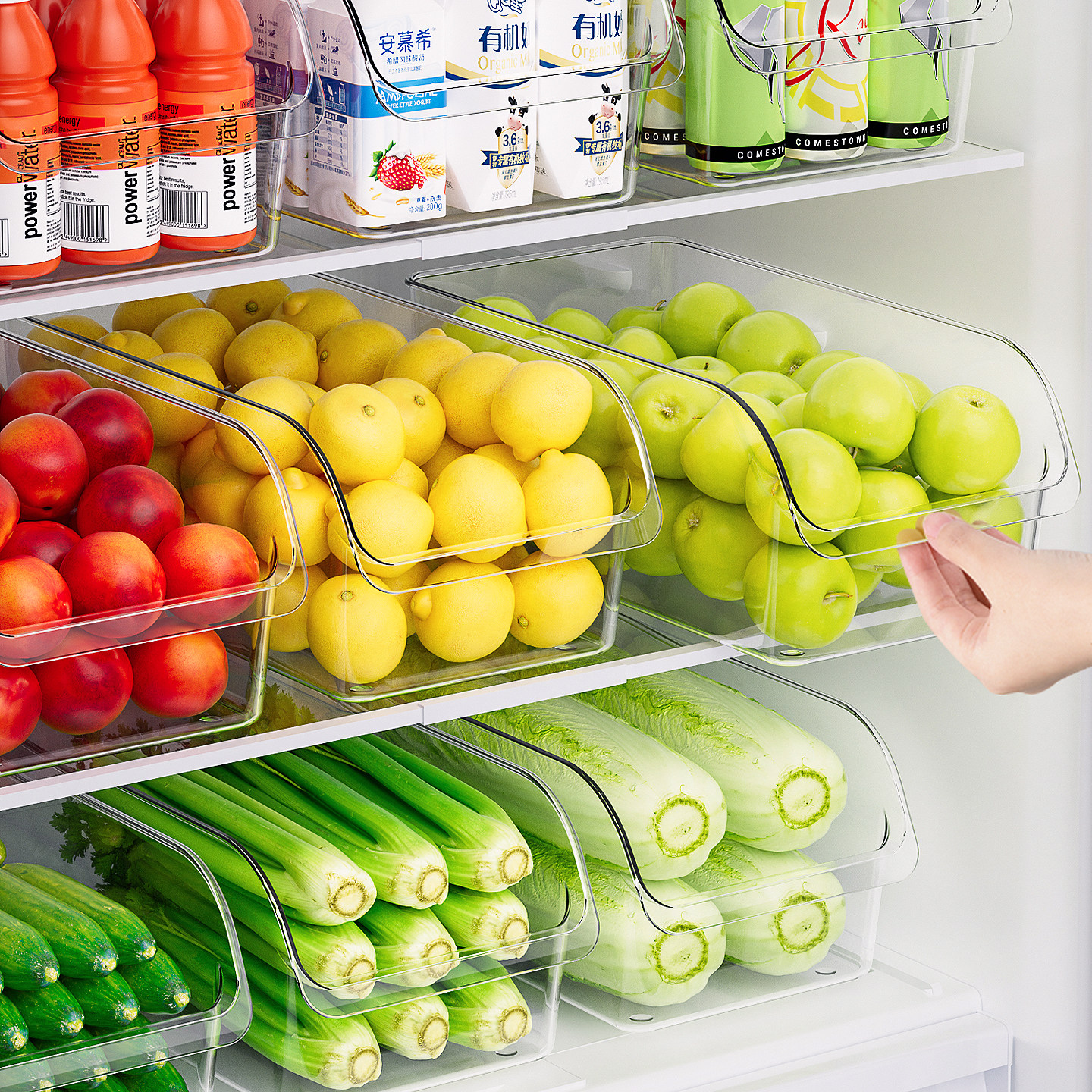 透明冰箱收纳盒整理盒食品级