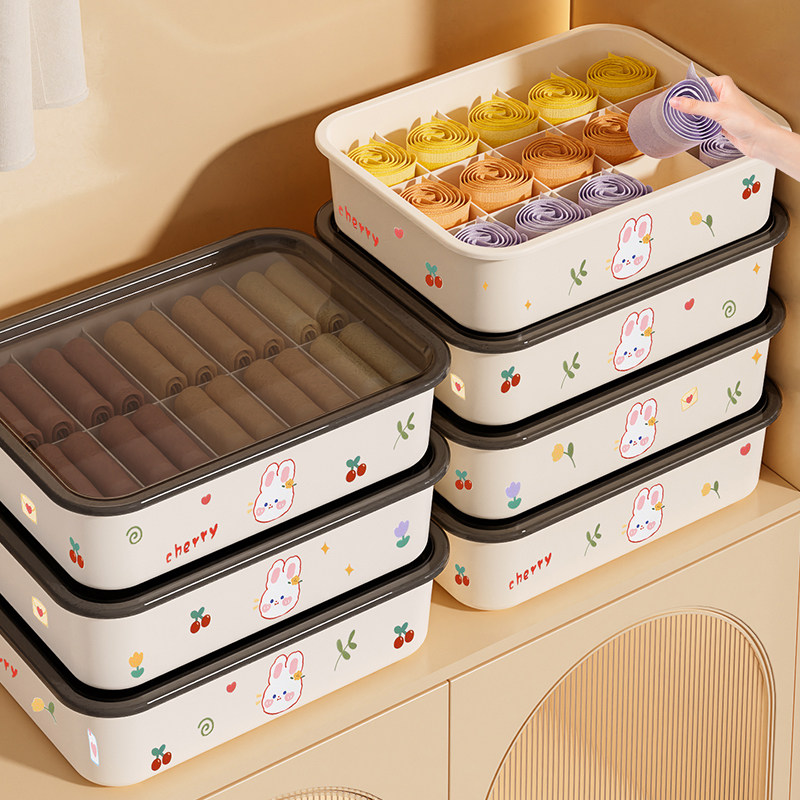 内衣内裤收纳盒家用衣柜放贴身衣物三合一内衣裤袜子分格整理神器