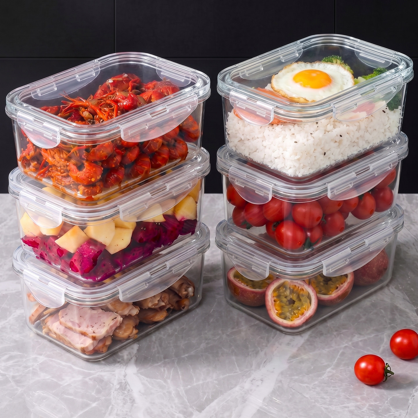 冰箱冻肉分装盒家用食品级冷冻专用收纳盒小号保鲜盒密封透明盒子图片