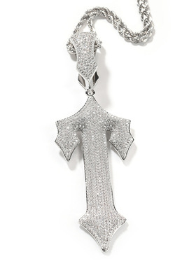 【ICE JAG】CentralCee同款ukDrill满钻T字母嘻哈说唱男女项链