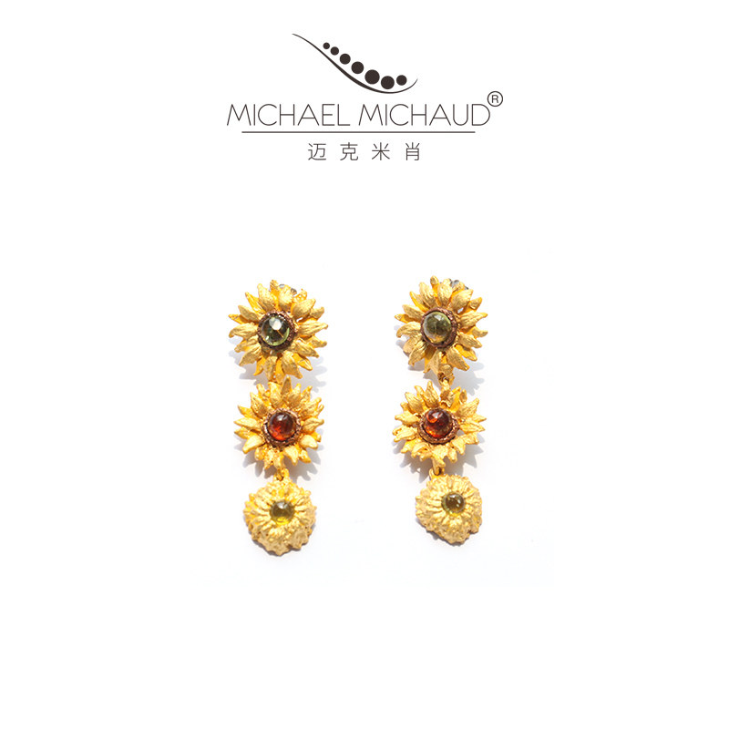 小众设计艺术感向日葵耳钉