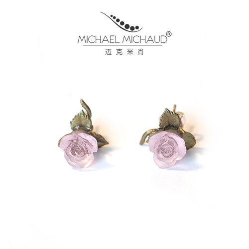 玫瑰花耳钉MichaelMichaud复古
