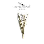 Michael Michaud水稻胸针胸花女设计感别针高端时尚 礼物