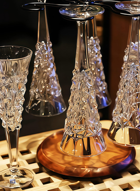 高颜值酒杯小众水晶玻璃杯家用香槟杯无铅高脚杯鸡尾酒杯饮料杯子