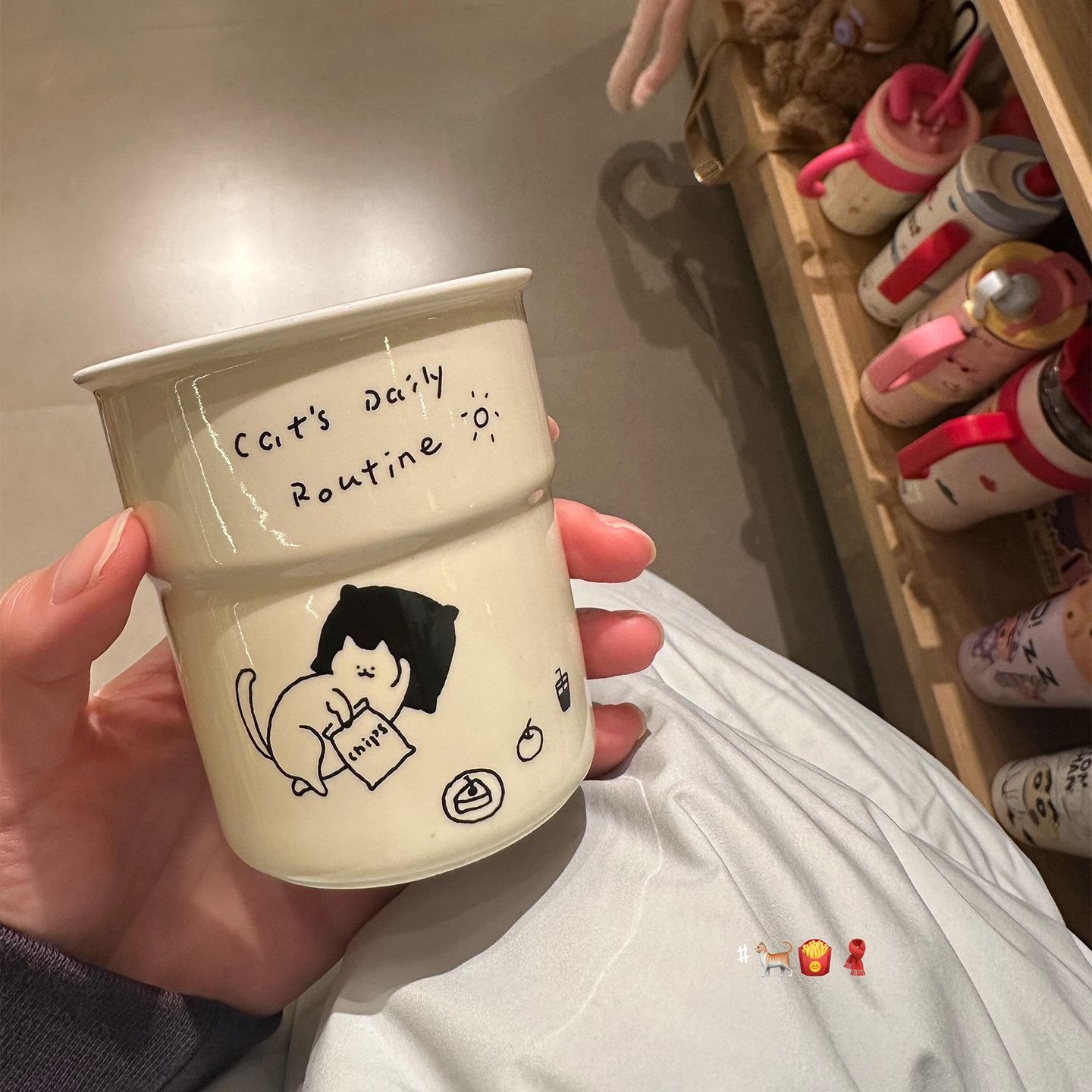 可爱小猫陶瓷马克杯随手杯水杯咖啡杯ins早餐牛奶杯高颜值手握杯