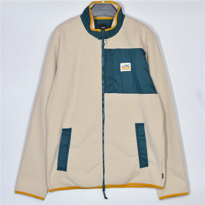 拼接夹克外套VANS棒球立领