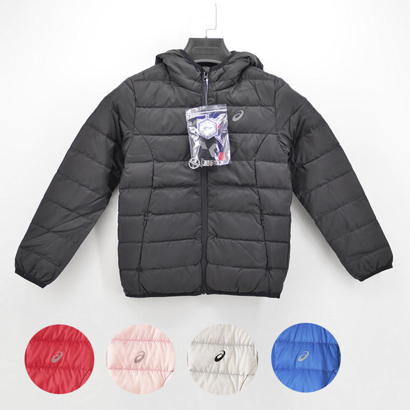ASICS/亚瑟士 大童白鸭绒冬款便携式保暖超轻运动羽绒服 2154A075