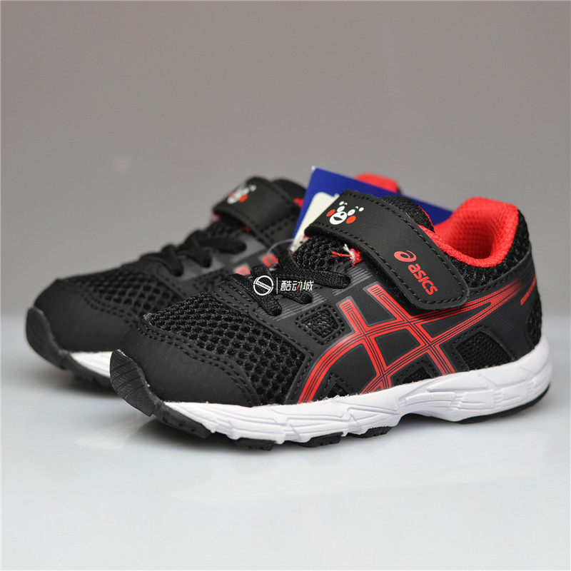 亚瑟士男女儿童宽版魔术贴运动鞋