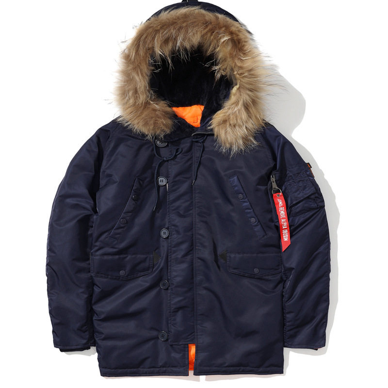 2025N3B飞行员空军棉衣男棉服冬季外套连帽加厚情侣中长款棉袄885