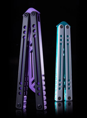 WING工作室 大王乌贼 鹦鹉螺 安全未开刃 3D打印塑料蝴蝶刀练习刀