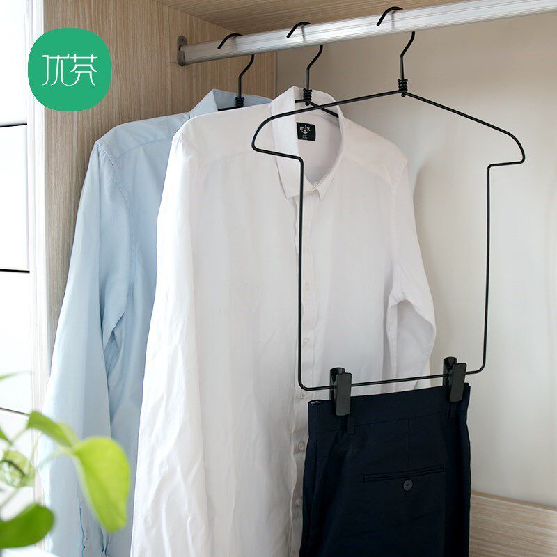 衣服裤子一体衣架铁艺连体衣架套装衣柜裤架夹子晾衣架衣撑衣服挂在类目 收纳整理, 衣物洗/晒/护理用具, 衣架中 - 来自Buy2taobao.com提供专业的淘宝代购服务