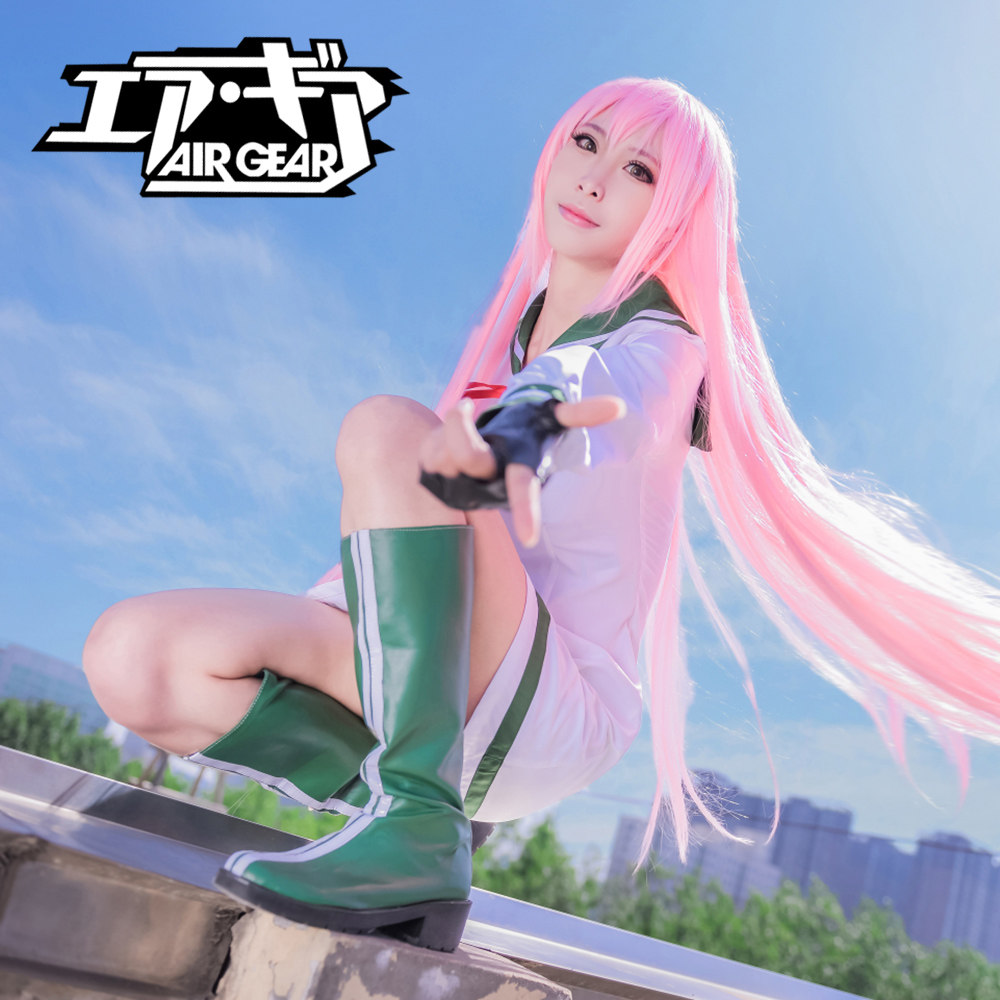 飞轮少年候鸟希姆夏季水手服连衣裙动漫Cosplay女装/假发鞋子套装