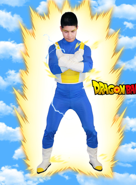 七龙珠Z撒亚人王子贝吉塔战斗装动漫Cosplay男装现货/鞋子另购