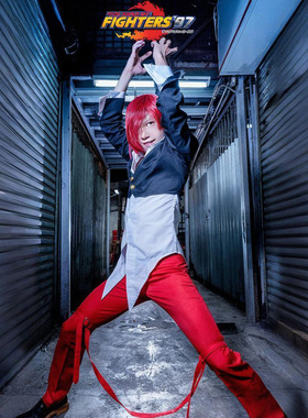格斗之王拳皇KOF 97八神庵同款游戏Cosplay男服现货/假发指环另购