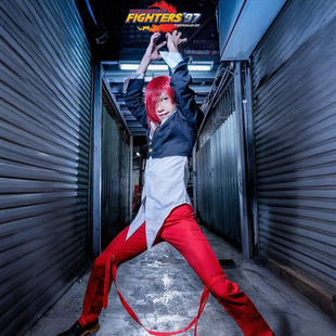 格斗之王拳皇KOF 97八神庵同款游戏Cosplay男服现货/假发指环另购