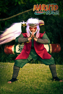 火影忍者疾风传自来也和服装动漫Cosplay男装/假发木屐头带现货