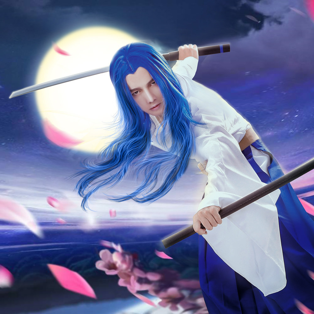 王者荣耀侍魂橘右京和服游戏cosplay男装现货/假发木刀鞋子另购