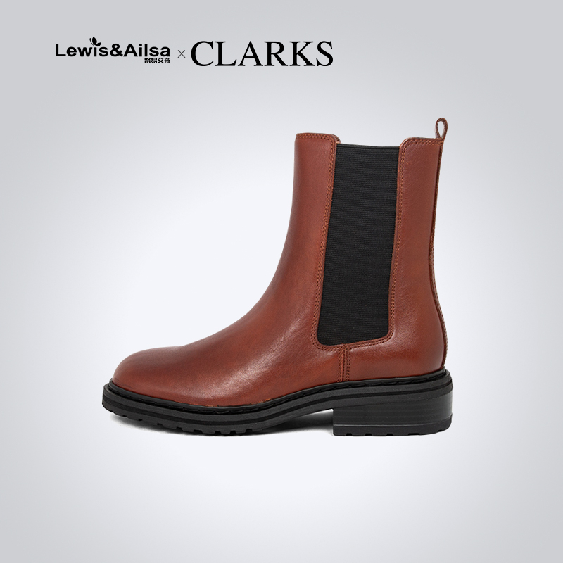 Clarks其乐女鞋切尔西短筒靴