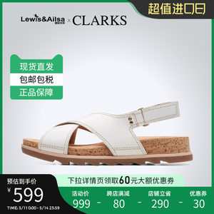 Clarks其乐女鞋平跟交叉带