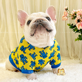 法斗秋冬衣服加绒加厚卫衣黄色斗牛犬胖狗狗服装 宠物衣服弹力保暖