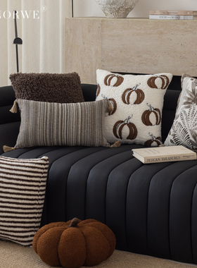 秋冬抱枕美拉德风南瓜万圣节装饰礼物客厅沙发靠垫中古风床头靠枕