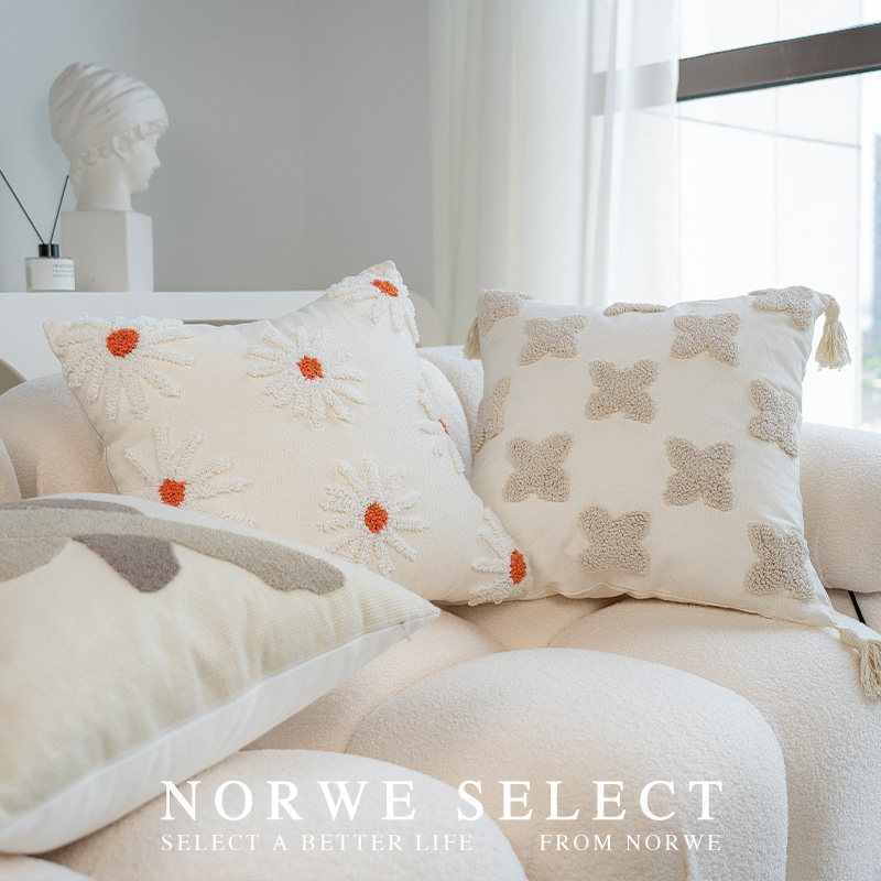 ins风抱枕粗棉麻刺绣枕套民宿样板沙发靠枕咖啡店摩洛哥米色靠垫,居家布艺,靠垫/抱枕,淘宝优惠券,粉丝福利购,淘宝优惠卷