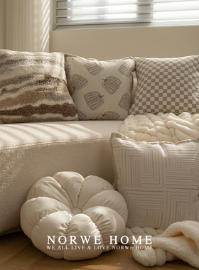 法式奶油风抱枕组合高级感枕套家用客厅装饰沙发靠枕靠背床头靠垫