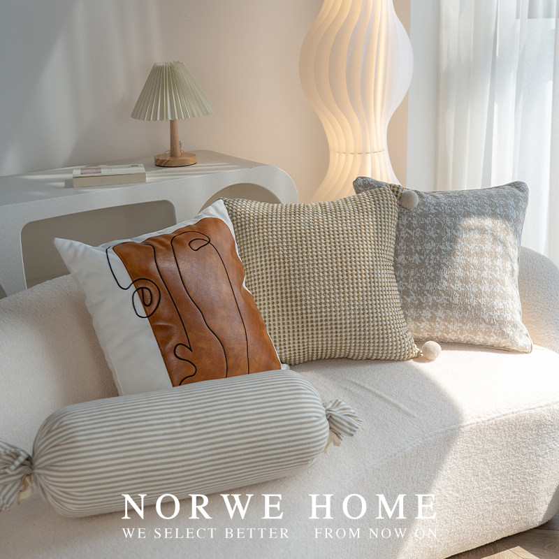 NORWE侘寂风抱枕靠枕法式新款